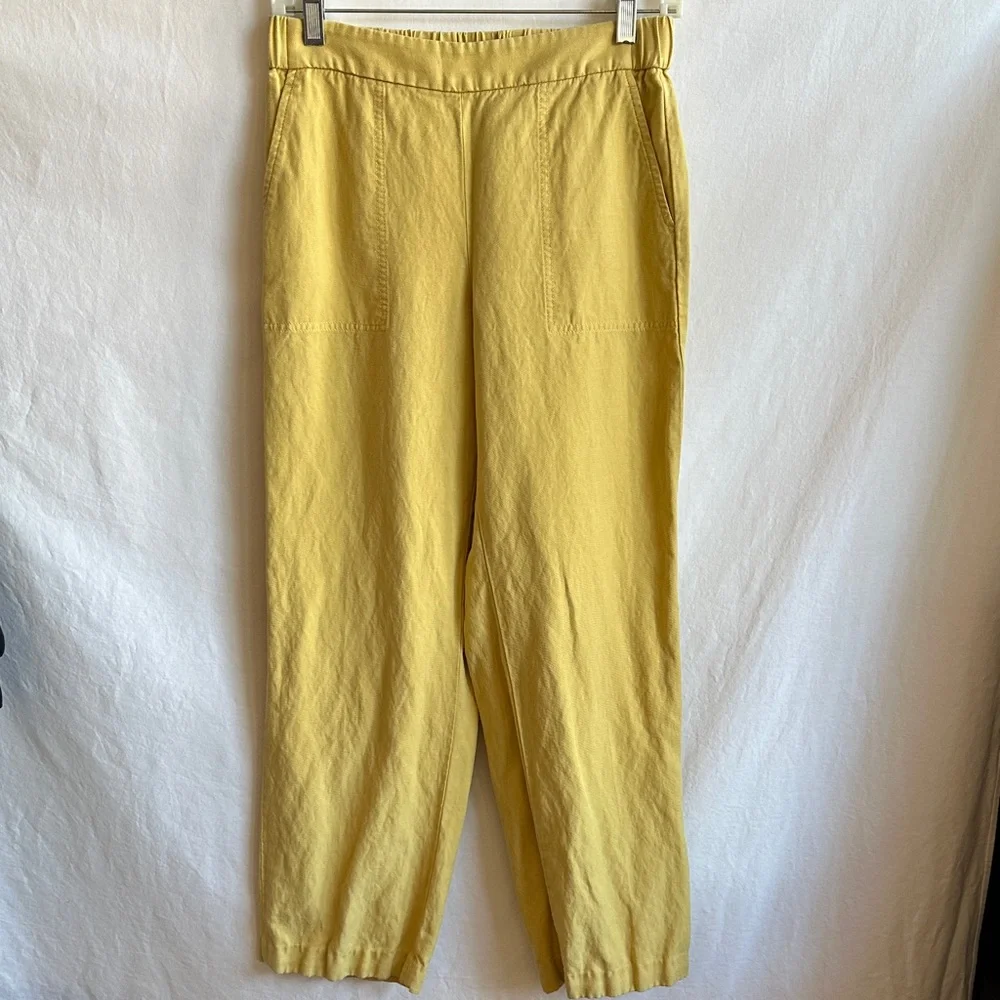 Banana Republic sunflower yellow linen-blend pants, size XS